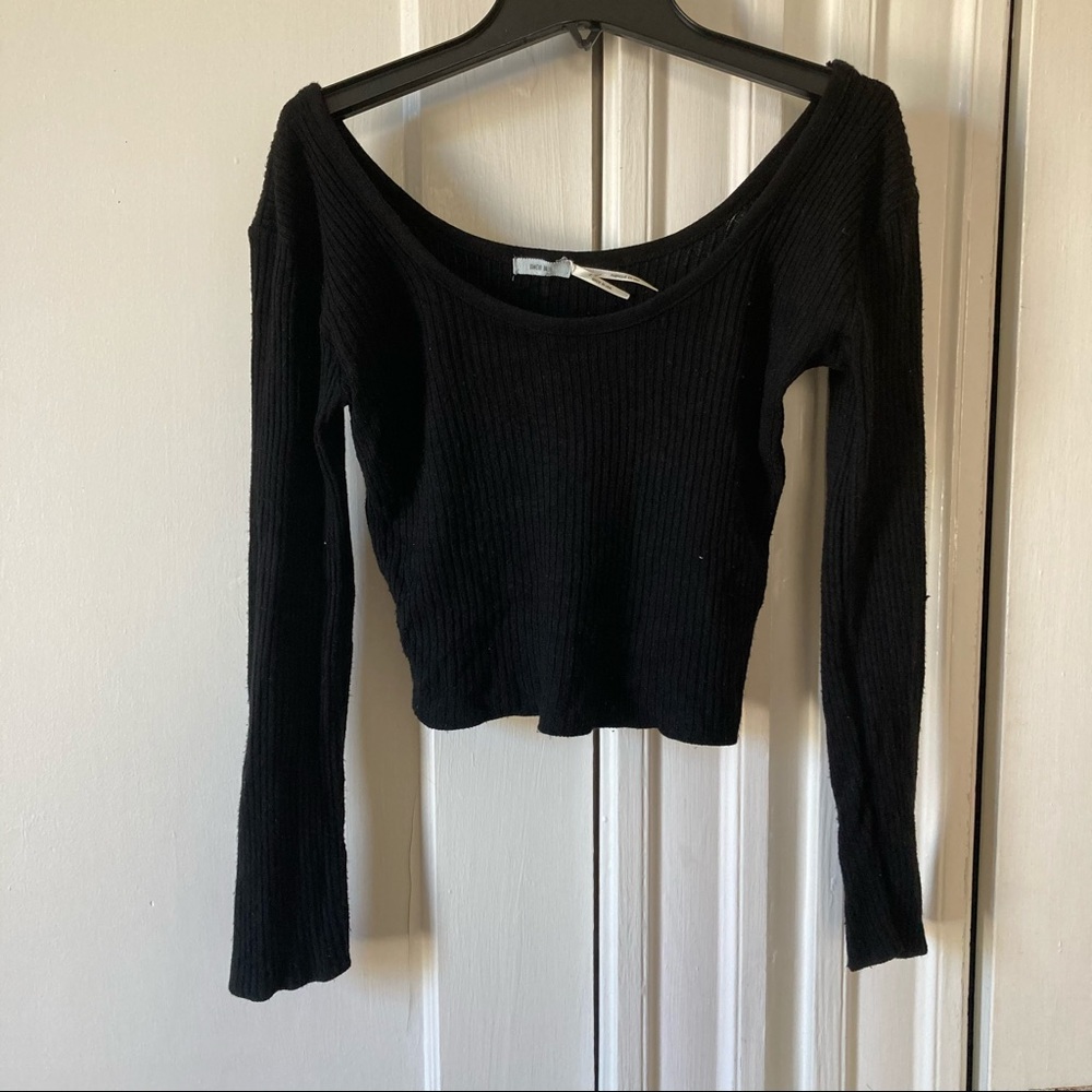 UO Kimchi Blue Long Sleeve Ribbed Crop Top
